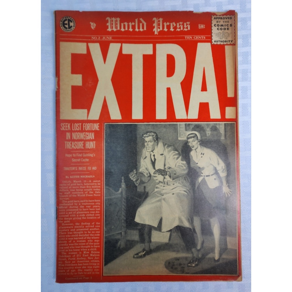 Extra #2 1955 EC Comics Jonny Craig Cover John Severin Reed Crandel